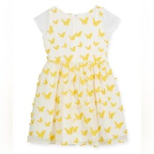 Girls/ toddler Charabia Butterfly Dress w/ Short Sheer Sleeves, Size 3​​